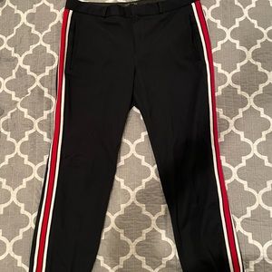 Banana Republic Navy Tuxedo Stripe Crop Pants